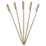 Load image into Gallery viewer, Bamboo skewers 4.0x240 wooden flat handle (100 pieces) - Hellenic Grocery